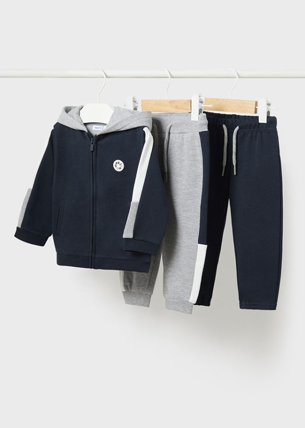 Basic plush 2 pants tracksuit - Navy