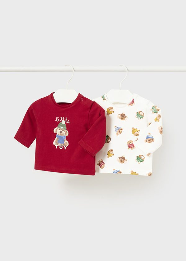 2 l/s t-shirts set - Red