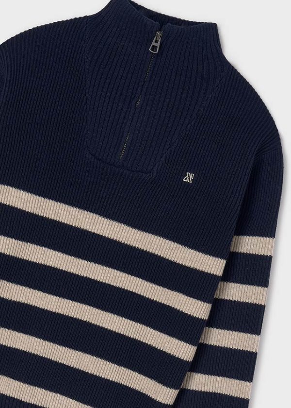 Zipper jersey - Navy - Image 2